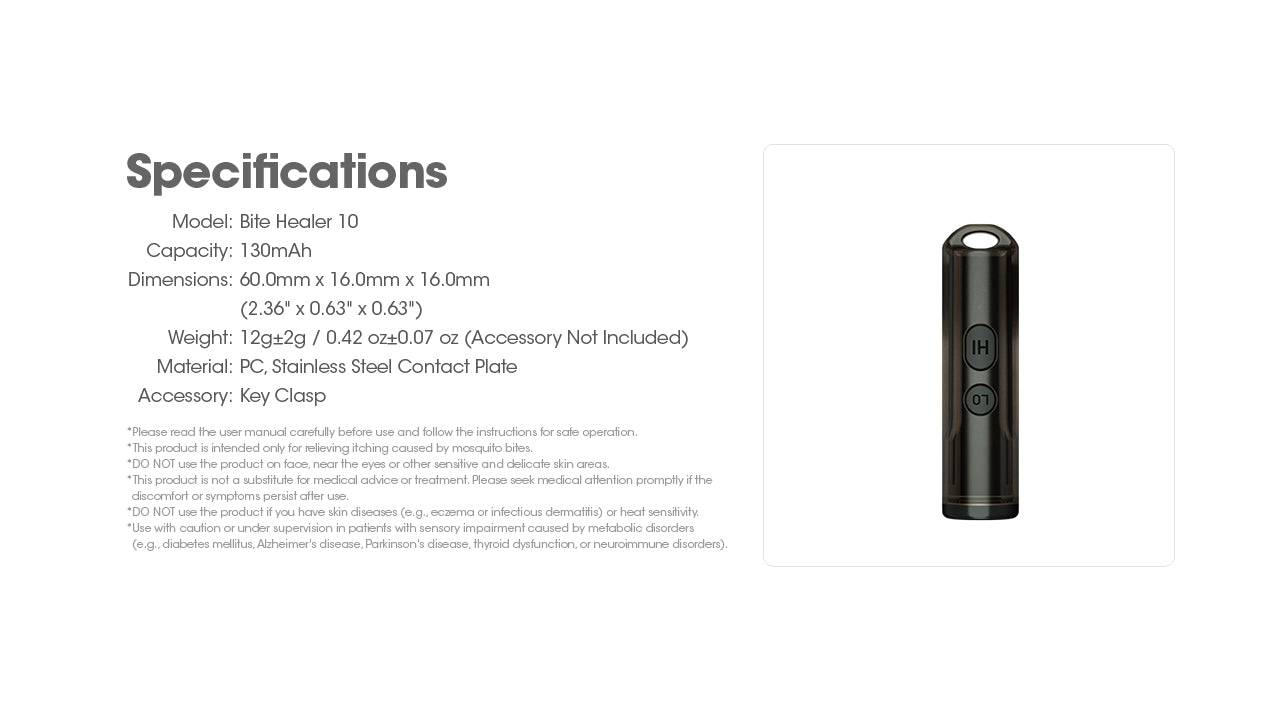 NITECORE Bite Healer 10 For Instant Relief From Mosquito Bite Itching