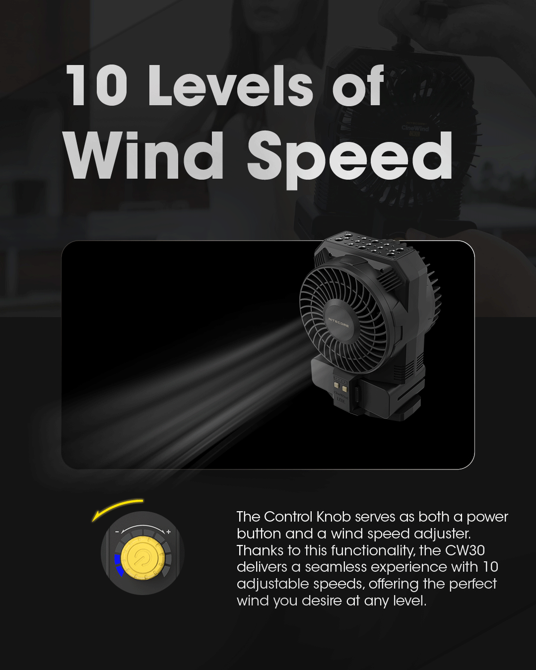 NITECORE CW30 Portable Cord-Free Photography Fan ls Out Now!
