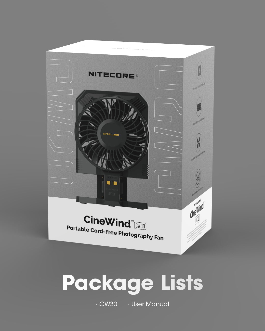 NITECORE CW30 Portable Cord-Free Photography Fan ls Out Now!
