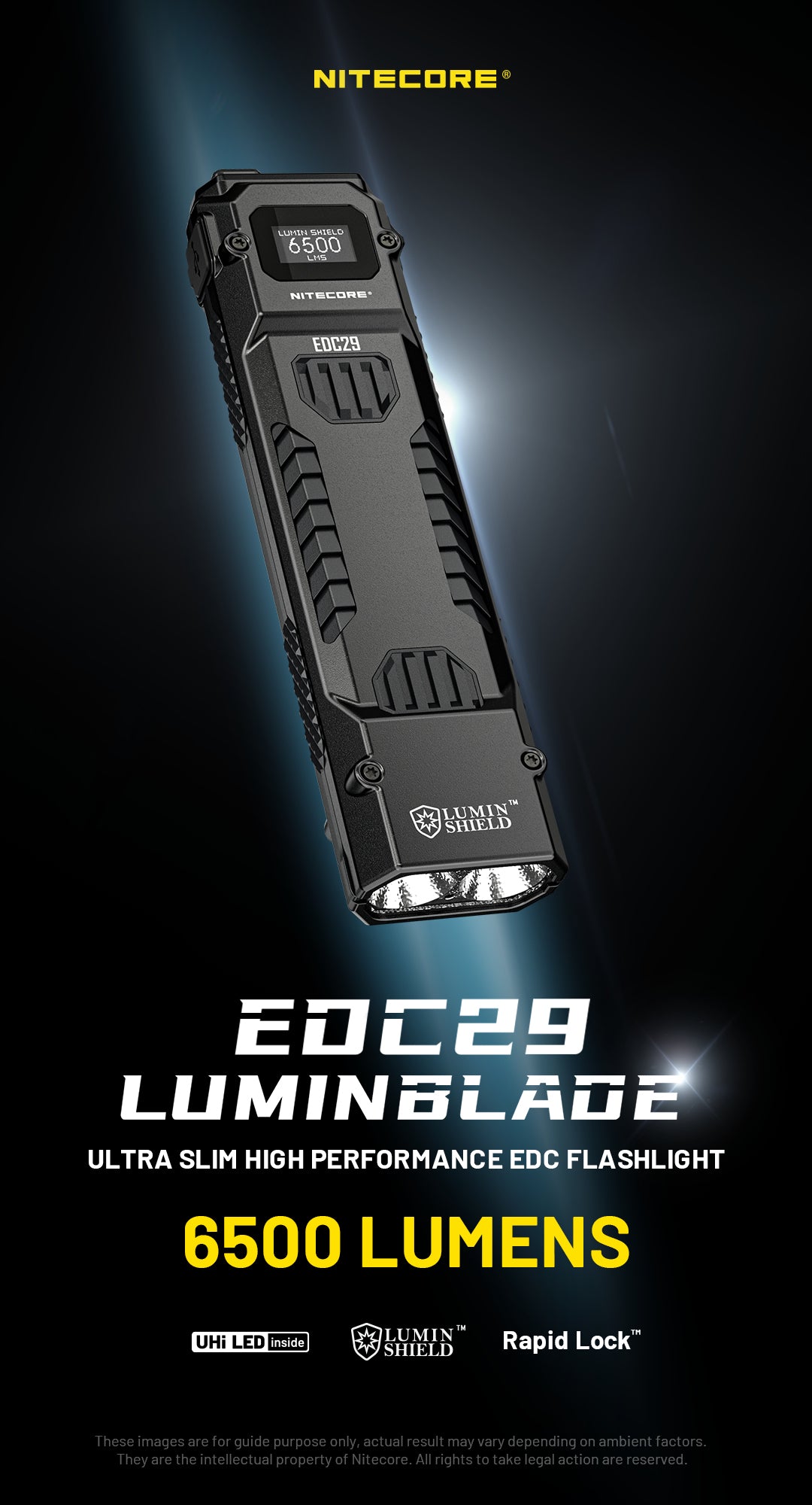 NITECORE EDC29 Ultra Slim 6500 Lumens EDC Flashlight