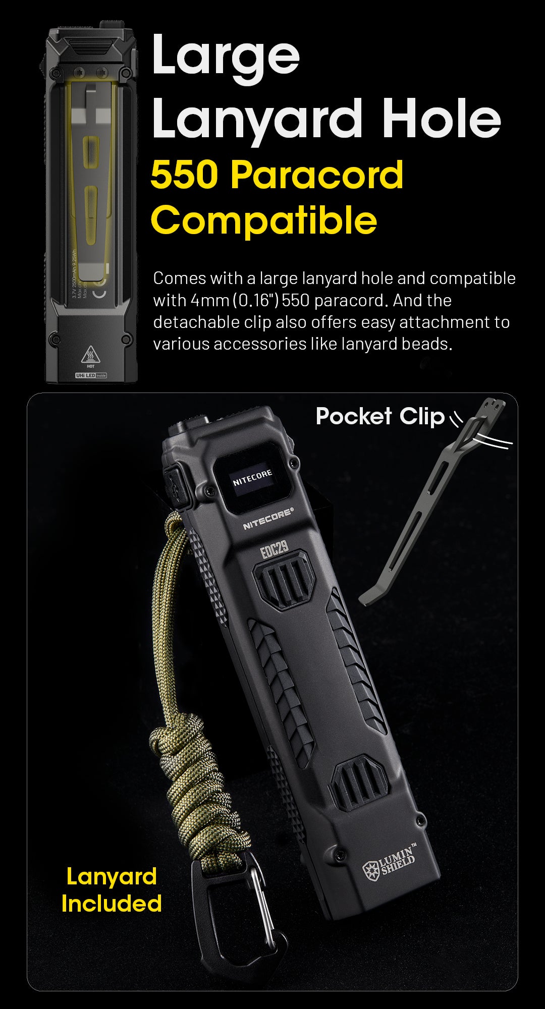 NITECORE EDC29 Ultra Slim 6500 Lumens EDC Flashlight