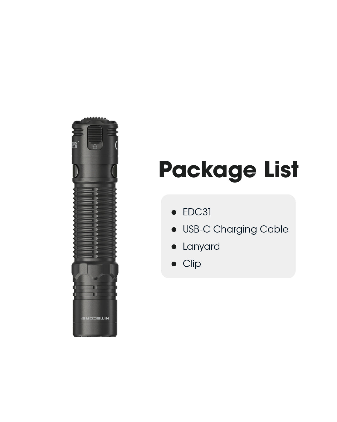 NITECORE EDC31 1500 Lumens Compact Tactical EDC Flashlight