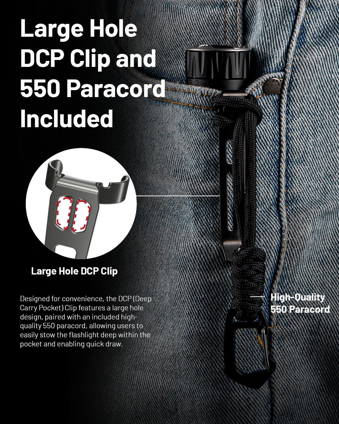 NITECORE EDC35 5000 Lumens Tactical EDC Flashlight Built-in 6000mAh 21700 Li-ion Battery