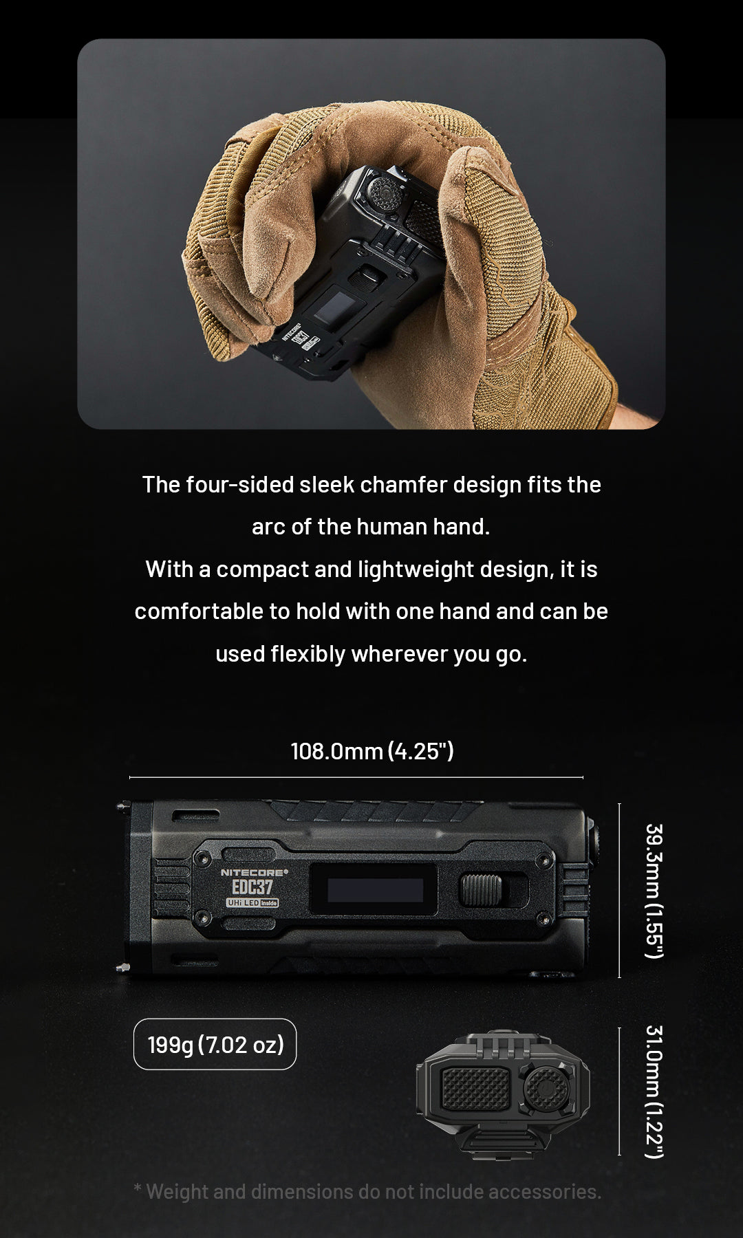 NITECORE EDC37 8000 Lumens Tactical EDC Flashight