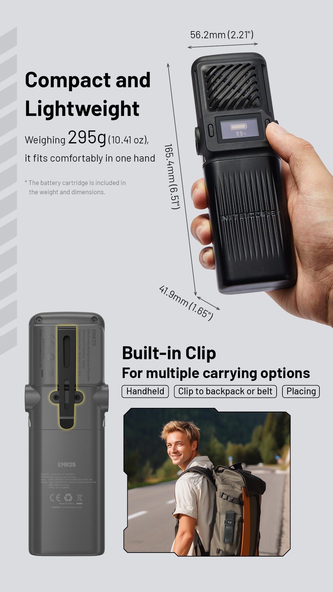 NITECORE EMR25 Multipurpose Portable Electronic Repeller