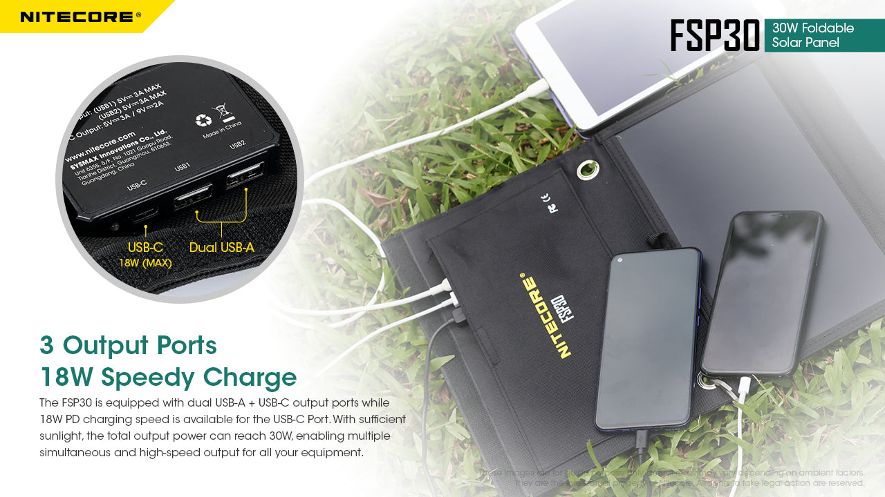 NITECORE FSP30 30W Foldable Solar Panel