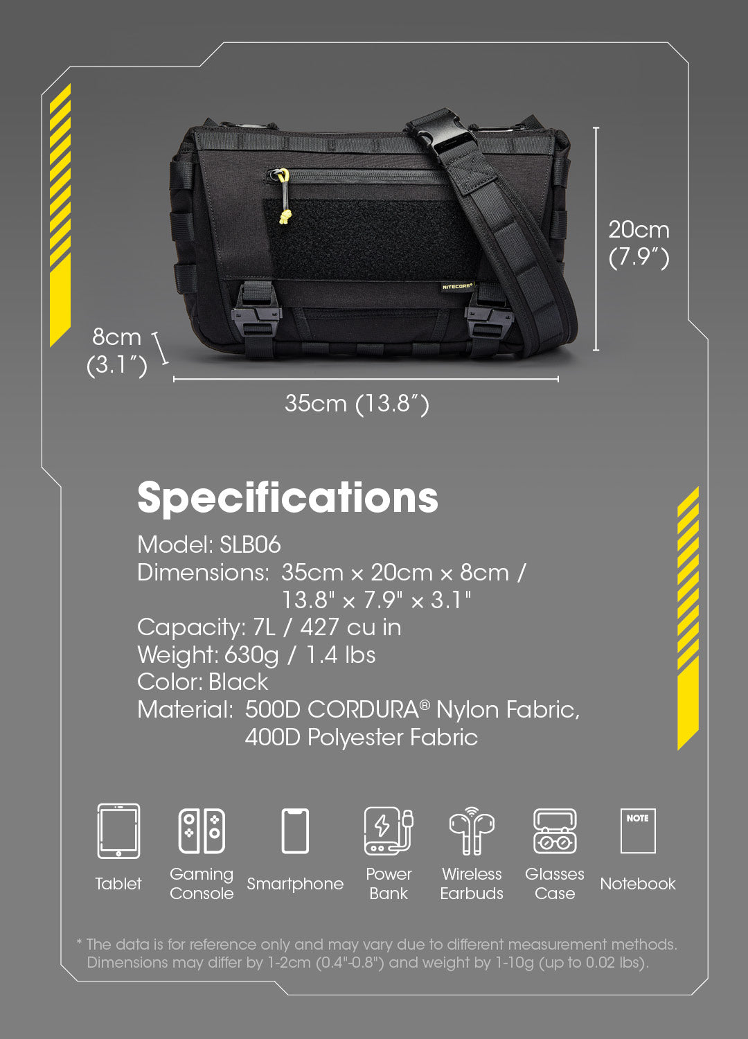 NITECORE SLB06 7L Commuting Crossbody Bag