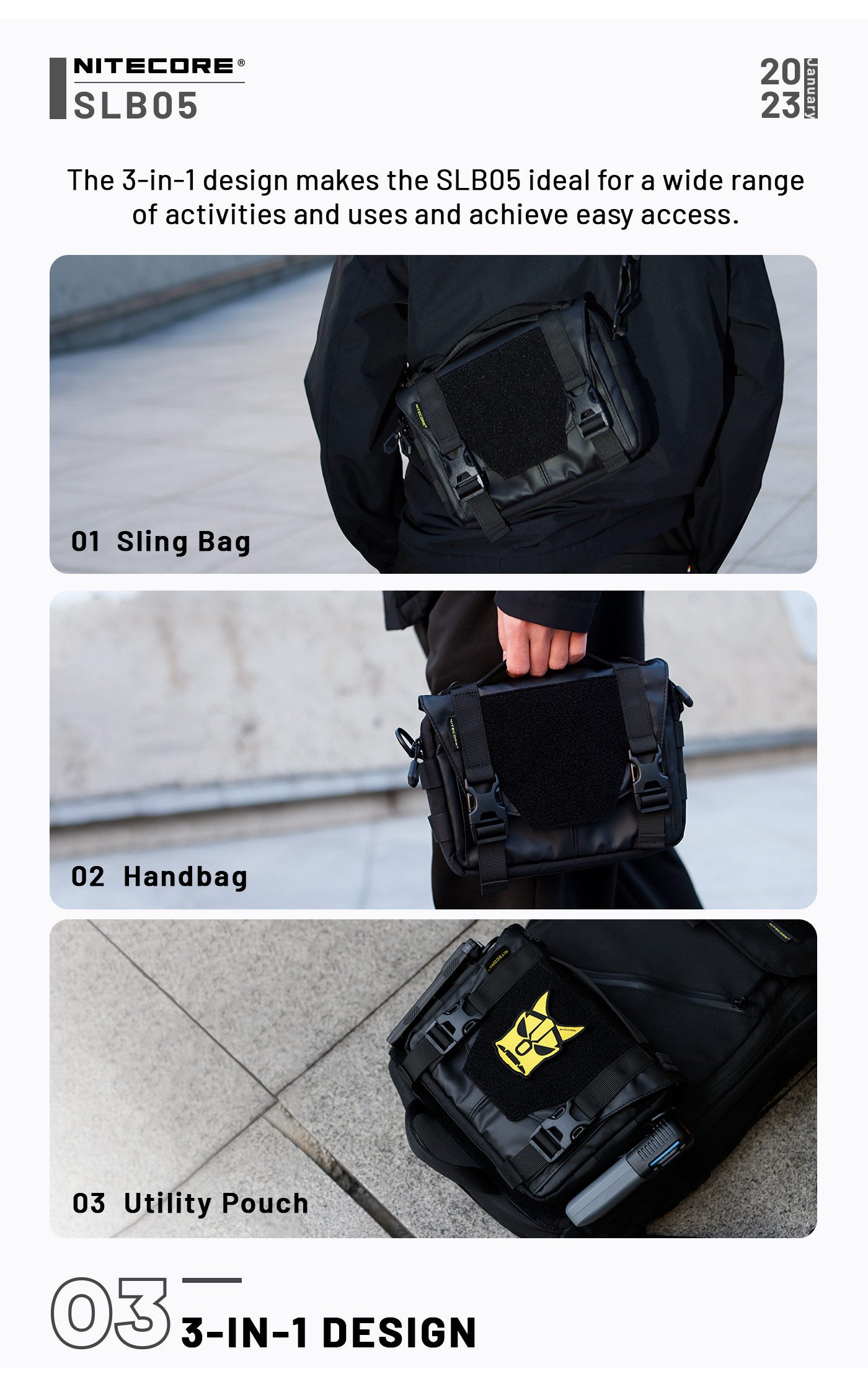 SLB05 Modular Commuting Sling Bag - ILLUSION