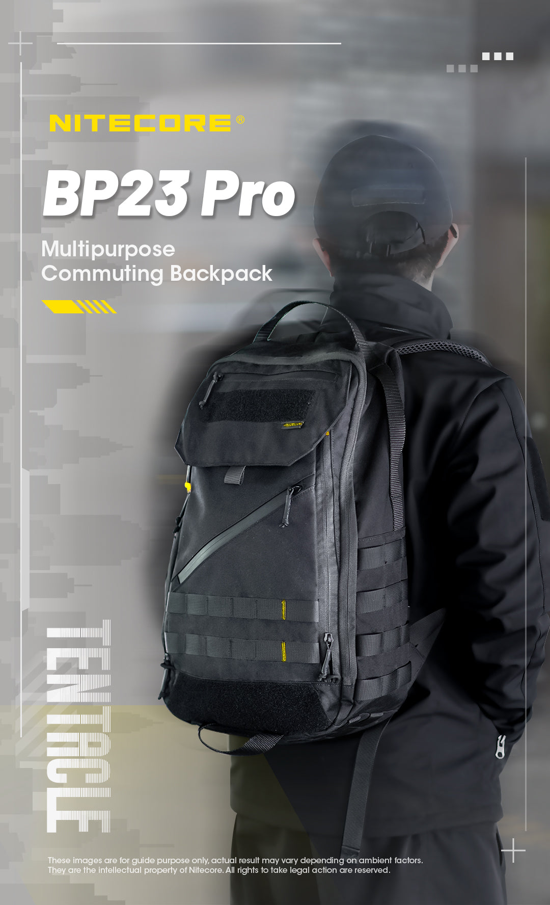 NITECORE BP23 PRO 23L Multipurpoese Commuting Backpack for 15.6" Laptop