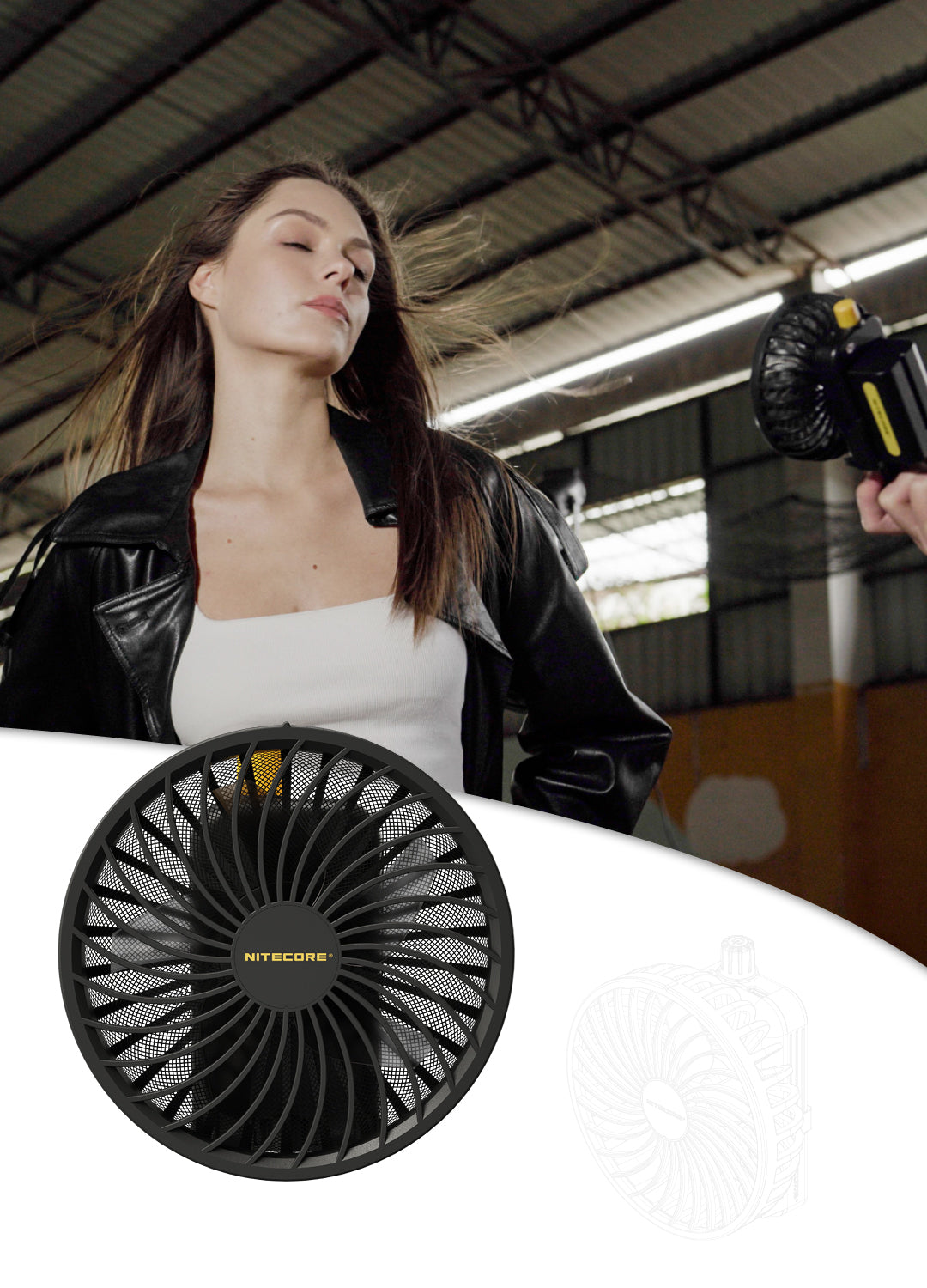 NITECORE CineWind™ CW10 Portable Photography Fan