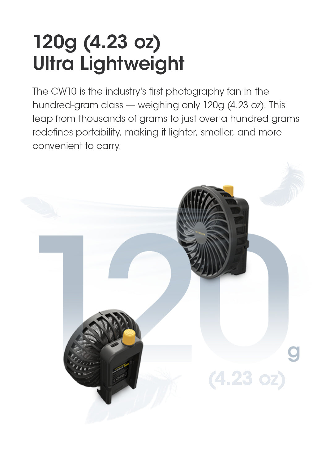 NITECORE CineWind™ CW10 Portable Photography Fan