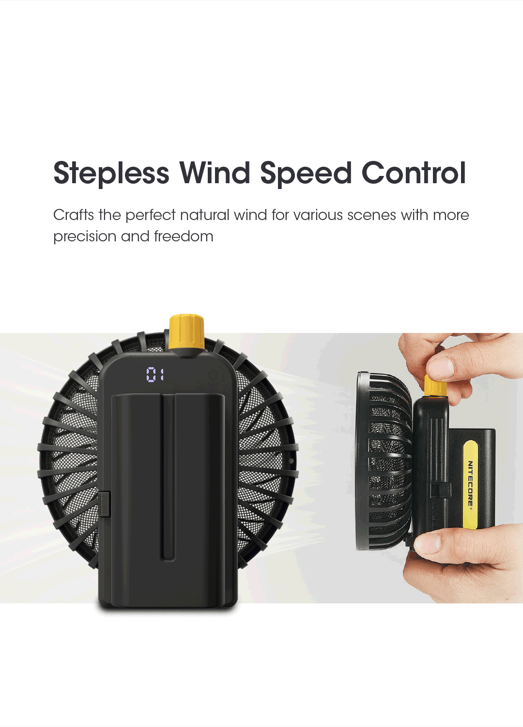 NITECORE CineWind™ CW10 Portable Photography Fan