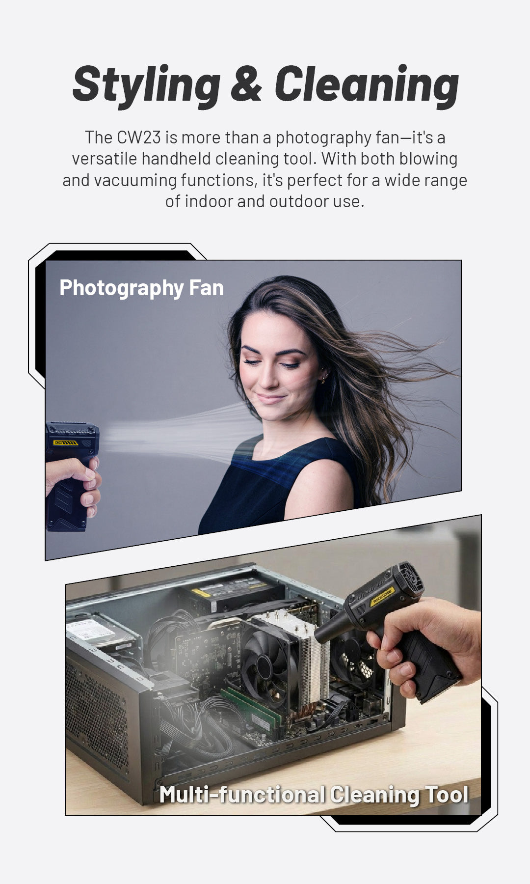 NITECORE CW23 Multipurpose Pocket Photography Fan