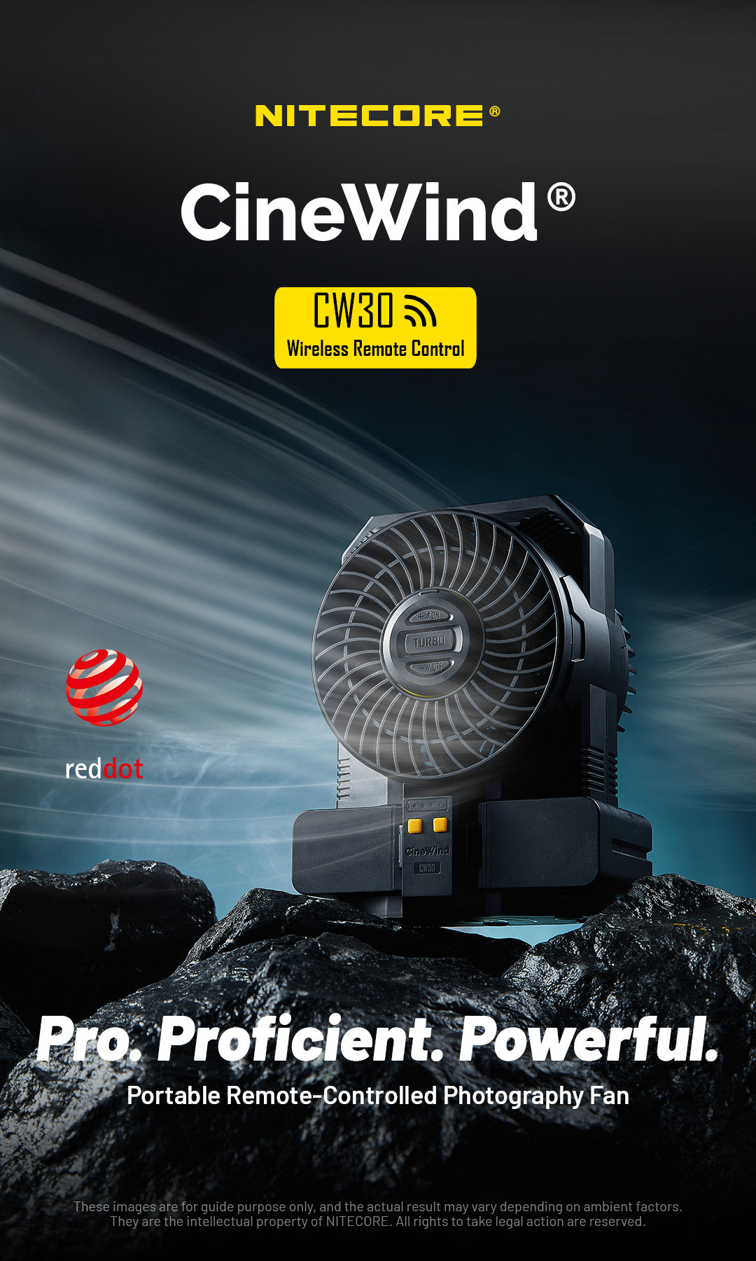 NITECORE CW30 Portable Photography Fan Wireless Remote Control