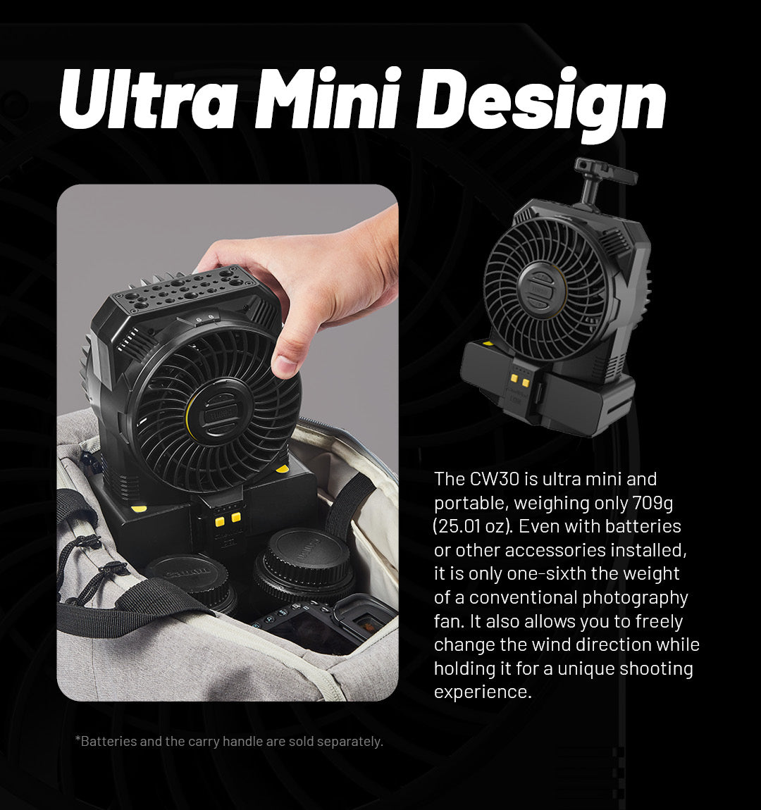 NITECORE CW30 Portable Photography Fan Wireless Remote Control