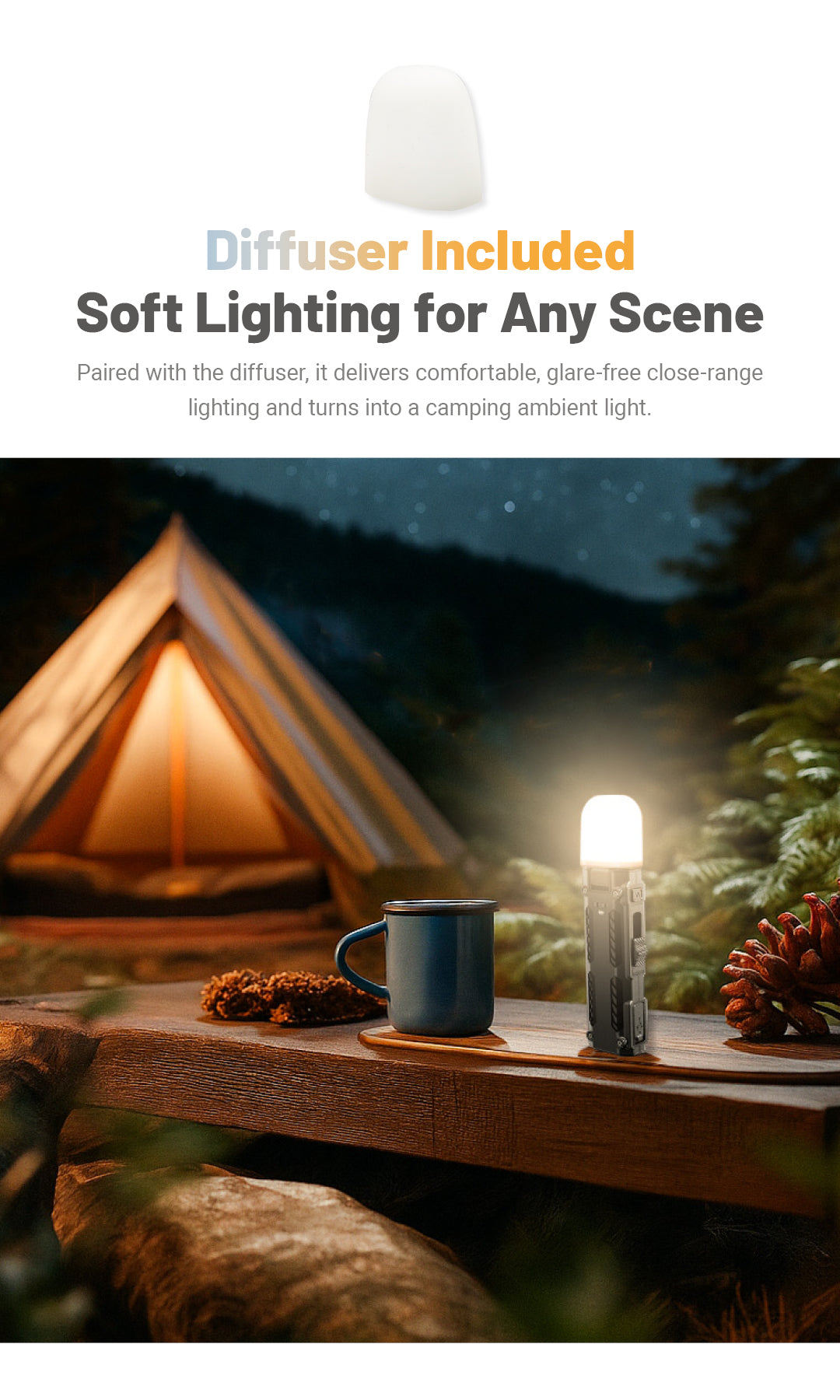 NTIECORE EDC09 High CRI Three Color Temperatures 102° Adjustable  EDC Flashlight