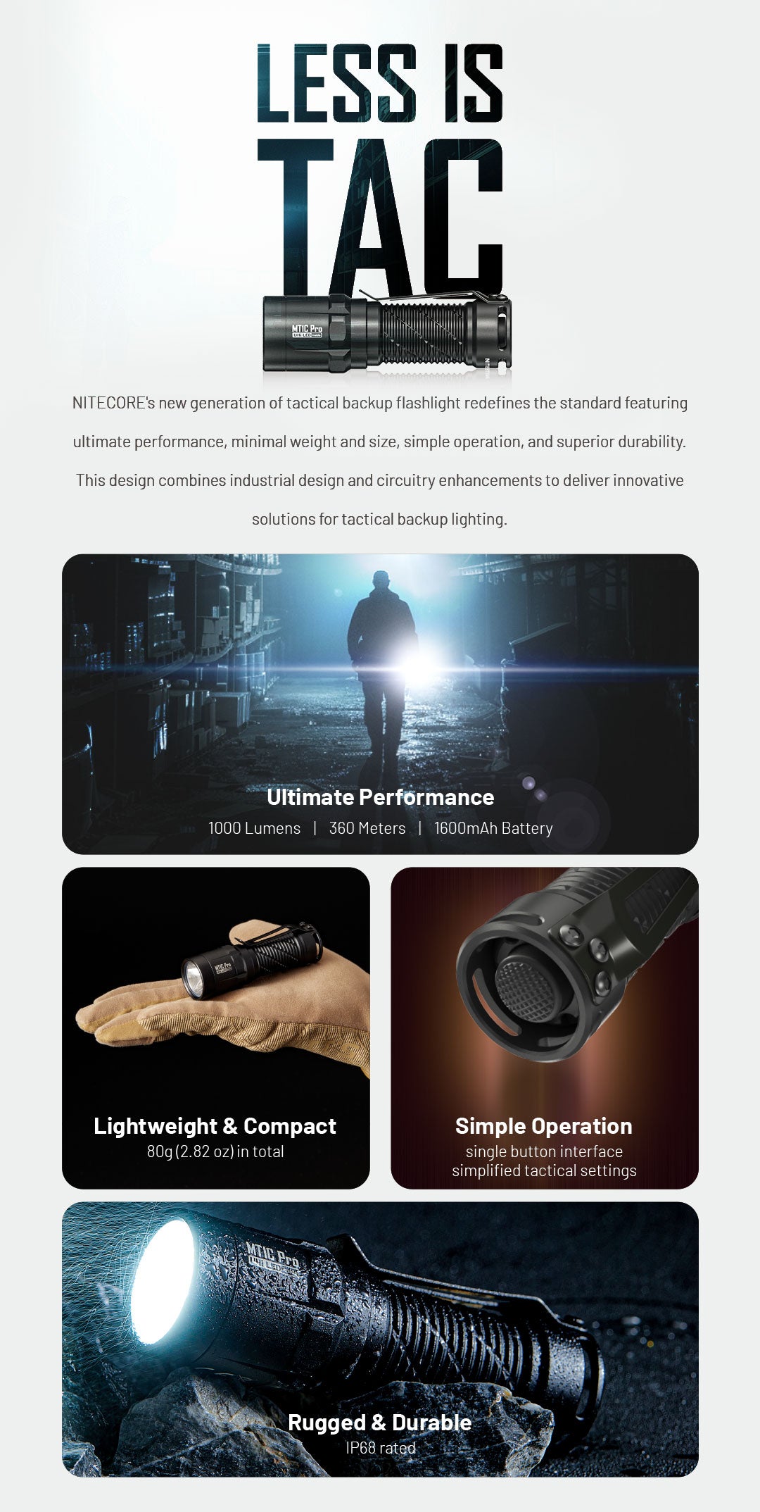 NITECORE Unveils the MT1C Pro High Output Compact EDC Tactical Flashlight