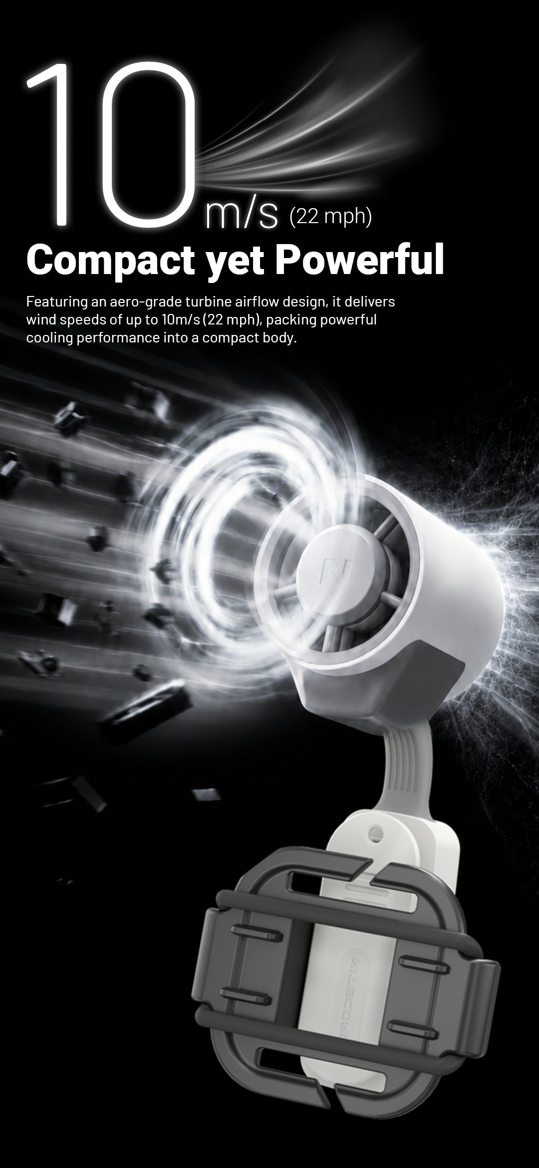 NITECORE NCF20 Outdoor Clip-on Fan 43g Handheld Fan