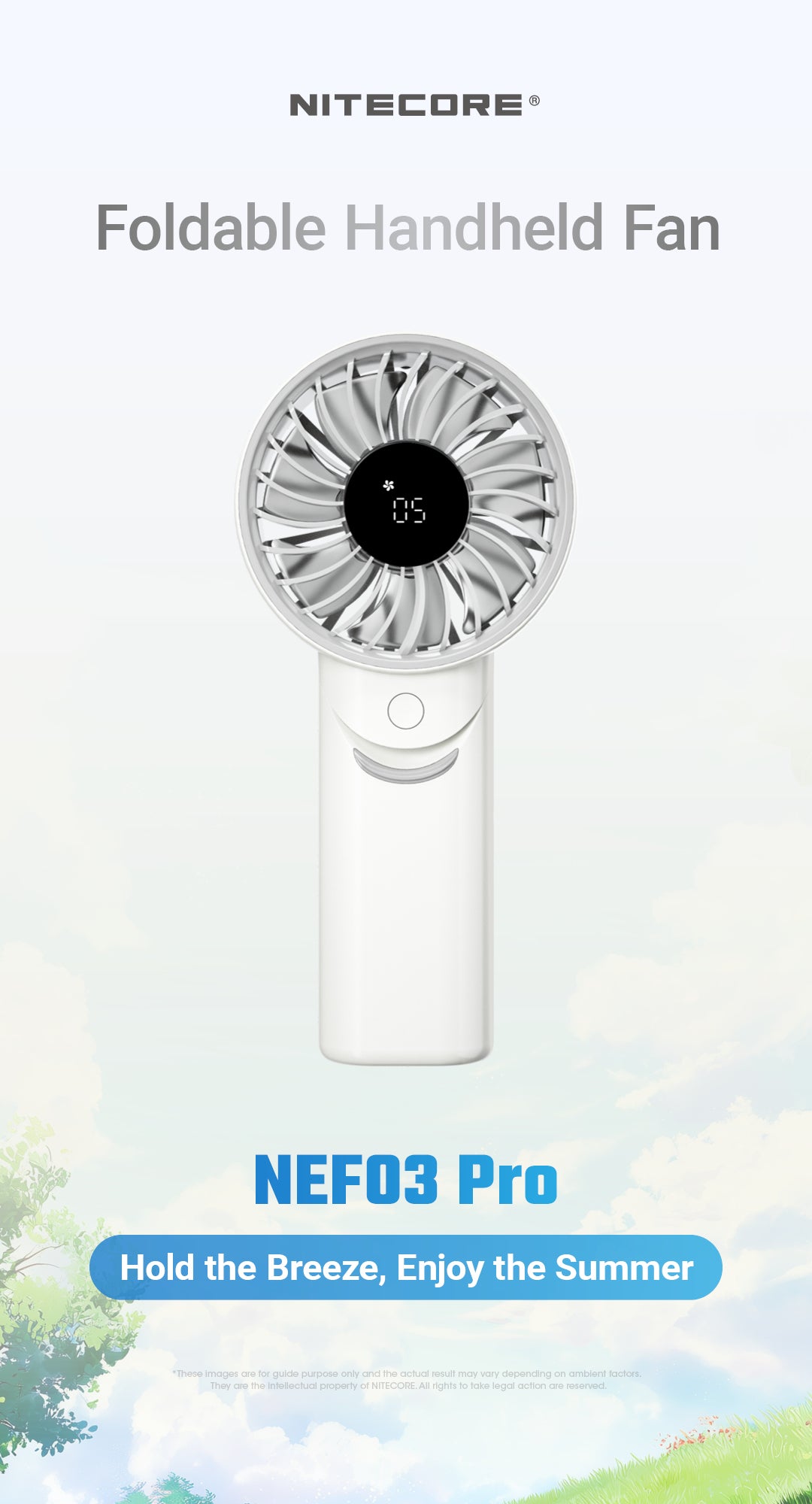 NITECORE NEF03 Pro Foldable Handheld Camping Fan