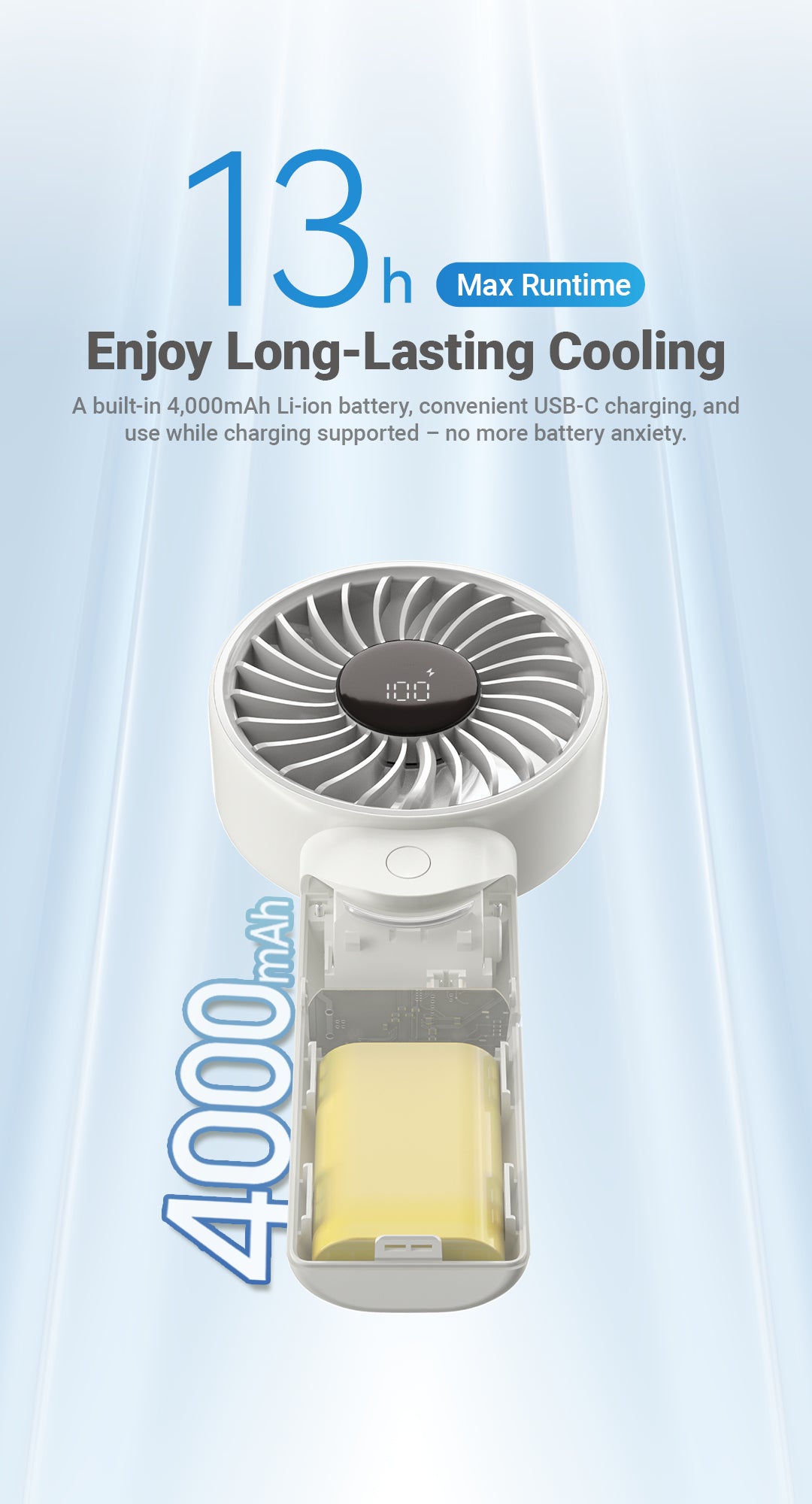 NITECORE NEF03 Pro Foldable Handheld Camping Fan