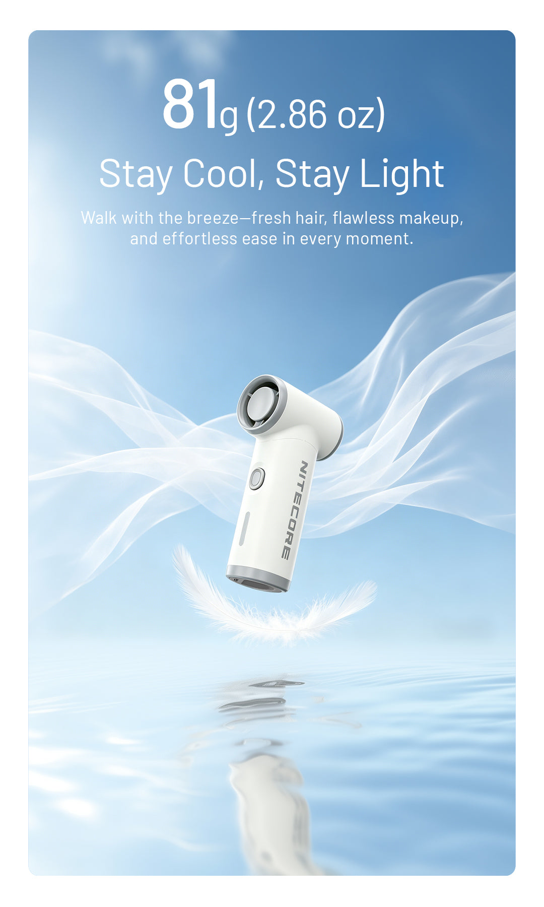NITECORE NEF Nano Mini Handheld Fan High Speed
