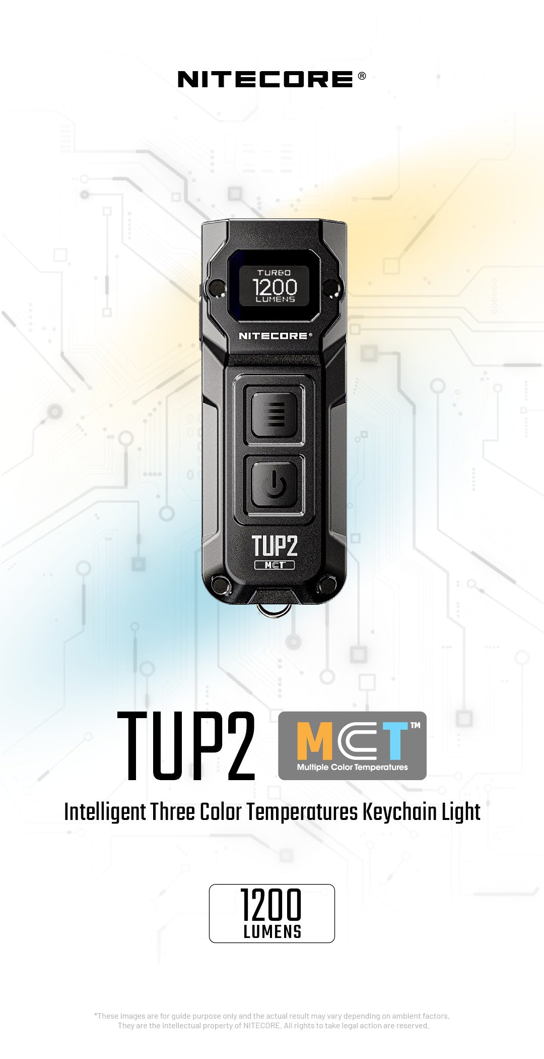 NITECORE TUP2 EDC Keychain Light Three Color Temperatures