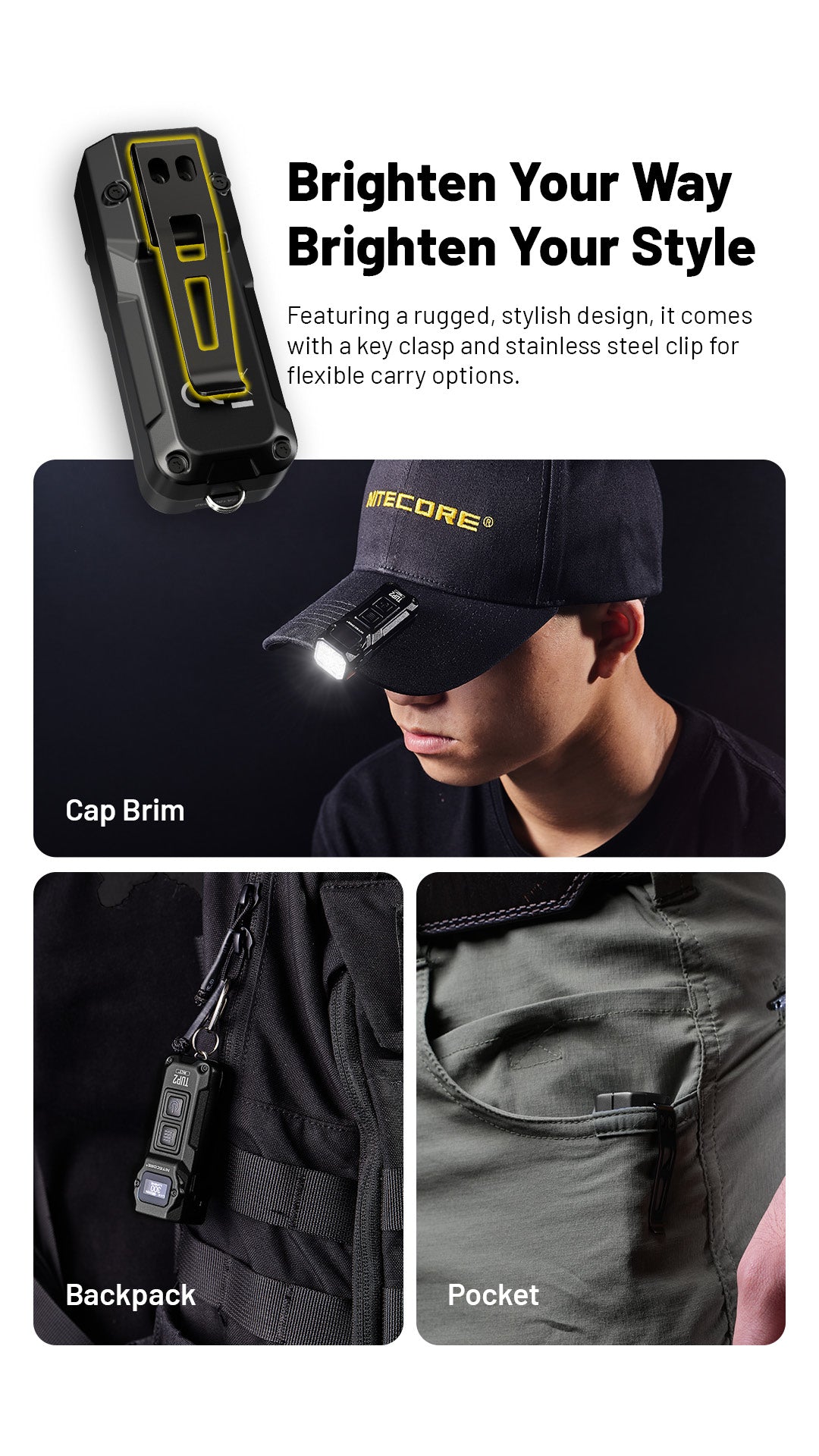 NITECORE TUP2 EDC Keychain Light Three Color Temperatures