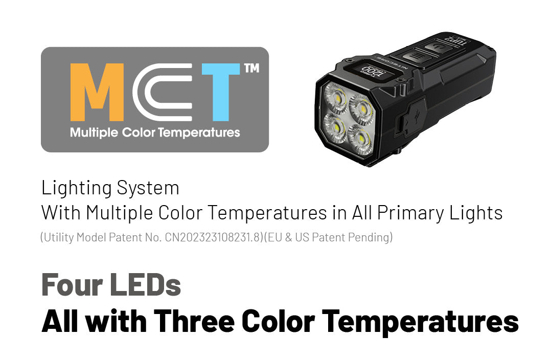 NITECORE TUP2 EDC Keychain Light Three Color Temperatures