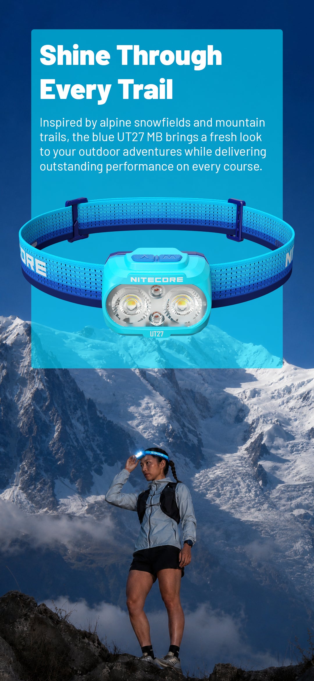 NITECORE UT27 MB Red Illumination Trail Running Headlamp